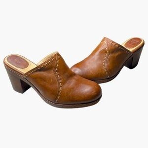 Frye Candy Pickstitch Premium Leather designer Clogs Women’s Size 8.5